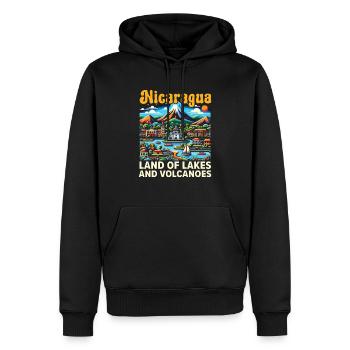 J’aime le Nicaragua Drapeau nicaraguayen Fierté nicaraguayenne - Sweat à capuche Premium bio Homme - noir - Devant - Nico (187cm)