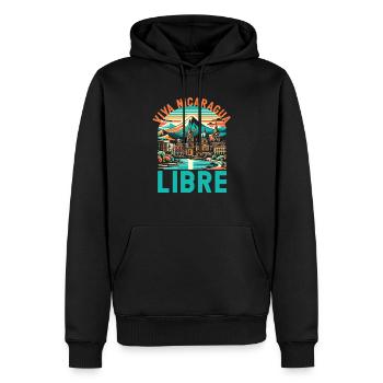 J’aime le Nicaragua Drapeau nicaraguayen Fierté nicaraguayenne - Sweat à capuche Premium bio Homme - noir - Devant - Nico (187cm)