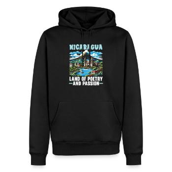 J’aime le Nicaragua Drapeau nicaraguayen Fierté nicaraguayenne - Sweat à capuche Premium bio Homme - noir - Devant - Nico (187cm)