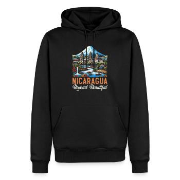J’aime le Nicaragua Drapeau nicaraguayen Fierté nicaraguayenne - Sweat à capuche Premium bio Homme - noir - Devant - Nico (187cm)