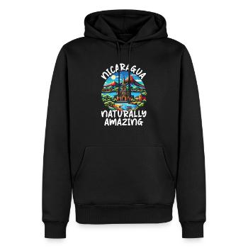 Ich liebe Nicaragua Nicaraguanische Flagge Nicaraguanischer Stolz - Männer Premium Bio Hoodie - Schwarz - Vorne - Nico (187cm)