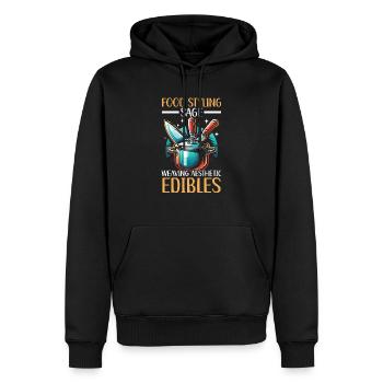 Arts culinaires Professeur Cuisine Chef cuisinier Cuisine - Sweat à capuche Premium bio Homme - noir - Devant - Nico (187cm)