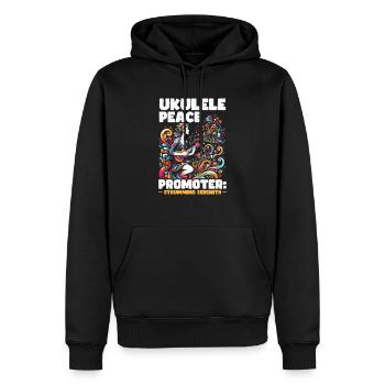 Ukulélé Professeur Instrument Ukulélé Joueur Uke - Sweat à capuche Premium bio Homme - noir - Devant - Nico (187cm)