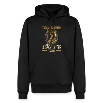 Harfenlehrer Harfenist Musikinstrument Harfenspieler - Männer Premium Bio Hoodie - Schwarz - Vorne - Nico (187cm)