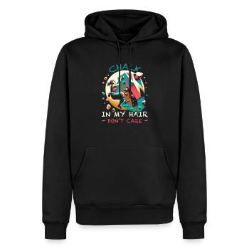 Bouldering Girl Boulderer Felskletterwand - Männer Premium Bio Hoodie - Schwarz - Vorne - Nico (187cm)