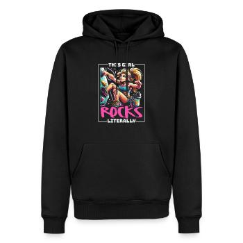 Bouldering Girl Boulderer Felskletterwand - Männer Premium Bio Hoodie - Schwarz - Vorne - Nico (187cm)