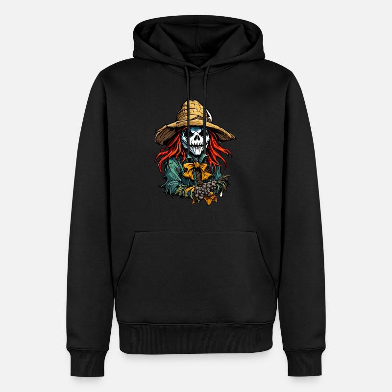 Vogelscheuche / Erntehelfer / Maisfeld / Feld - Männer Premium Bio Hoodie - Schwarz