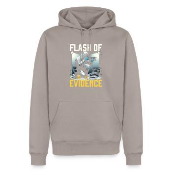 Photographe médico-légal Enquête sur les scènes de crime - Sweat à capuche Premium bio Homme - taupe - Devant - Nico (187cm)