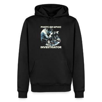 Photographe médico-légal Enquête sur les scènes de crime - Sweat à capuche Premium bio Homme - noir - Devant - Nico (187cm)