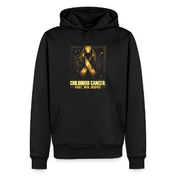 Bewusstsein für Krebs im Kindesalter Chemotherapie Kampf gegen Krebs - Männer Premium Bio Hoodie - Schwarz - Vorne - Nico (187cm)