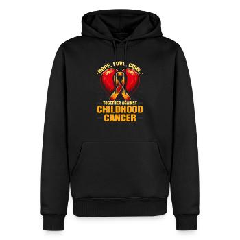 Aufklärung über Krebs im Kindesalter, Chemo, Krebs bekämpfen - Männer Premium Bio Hoodie - Schwarz - Vorne - Nico (187cm)