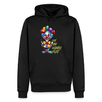 Clown / Zirkus / Fasching / Karneval / verspielt - Männer Premium Bio Hoodie - Schwarz - Vorne - Nico (187cm)