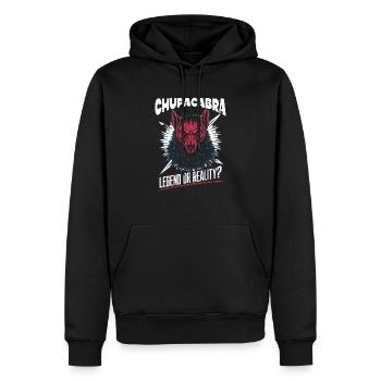 Chupacabra Créature légendaire Bête Cryptozoologie - Sweat à capuche Premium bio Homme - noir - Devant - Nico (187cm)
