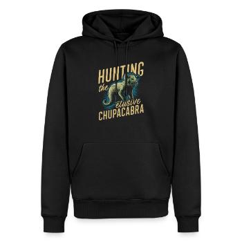 Chupacabra Créature légendaire Bête Cryptozoologie - Sweat à capuche Premium bio Homme - noir - Devant - Nico (187cm)
