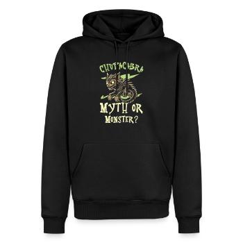 Chupacabra Créature légendaire Bête Cryptozoologie - Sweat à capuche Premium bio Homme - noir - Devant - Nico (187cm)