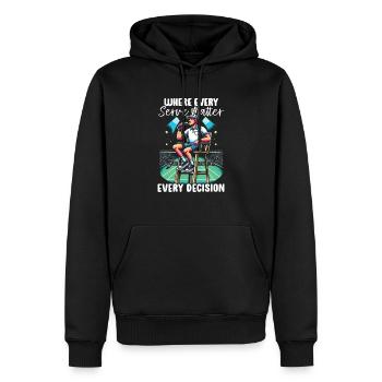 Tennis Umpire Ref Sports Game Official Referee - Men’s Premium Organic Hoodie - black - Front - Nico (187cm)