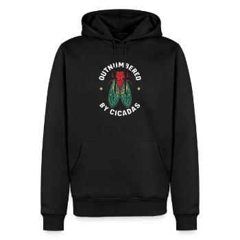 Invasion de cigale Couvain d'insectes Survivant de cigale - Sweat à capuche Premium bio Homme - noir - Devant - Nico (187cm)