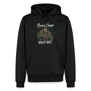 Invasion de cigale Couvain d'insectes Survivant de cigale - Sweat à capuche Premium bio Homme - noir - Devant - Nico (187cm)