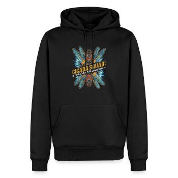 Invasion de cigale Couvain d'insectes Survivant de cigale - Sweat à capuche Premium bio Homme - noir - Devant - Nico (187cm)