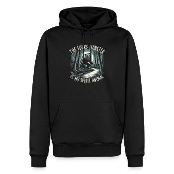 Fouke Monster Southern Sasquatch Cryptozoologie - Sweat à capuche Premium bio Homme - noir - Devant - Nico (187cm)