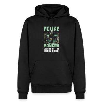 Monstre de Fouke Sasquatch du Sud Cryptozoologie - Sweat à capuche Premium bio Homme - noir - Devant - Nico (187cm)