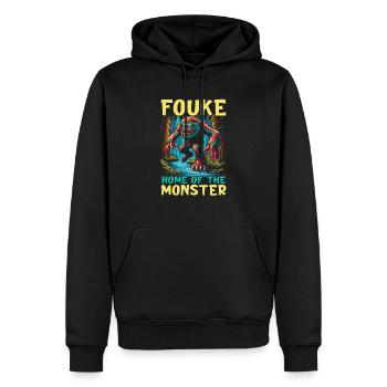 Monstre de Fouke Sasquatch du Sud Cryptozoologie - Sweat à capuche Premium bio Homme - noir - Devant - Nico (187cm)