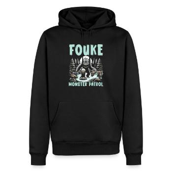 Monstre de Fouke Sasquatch du Sud Cryptozoologie - Sweat à capuche Premium bio Homme - noir - Devant - Nico (187cm)