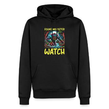 Monstre de Fouke Sasquatch du Sud Cryptozoologie - Sweat à capuche Premium bio Homme - noir - Devant - Nico (187cm)