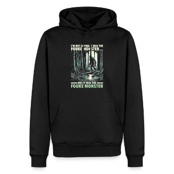 Monstre de Fouke Sasquatch du Sud Cryptozoologie - Sweat à capuche Premium bio Homme - noir - Devant - Nico (187cm)