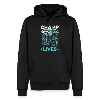 Champ Mythischer Champy Kryptozoologie Kryptid - Männer Premium Bio Hoodie - Schwarz - Vorne - Nico (187cm)