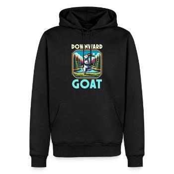 Drôle de chèvre Yoga Méditation Instructeur de Yoga Namaste - Sweat à capuche Premium bio Homme - noir - Devant - Nico (187cm)
