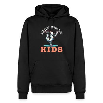 Professeur de yoga drôle de méditation de yoga de chèvre Namaste - Sweat à capuche Premium bio Homme - noir - Devant - Nico (187cm)