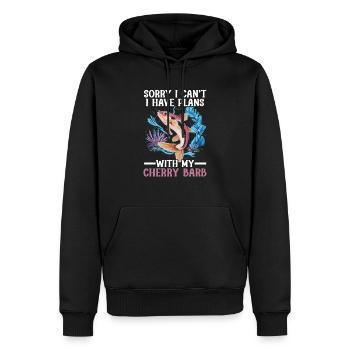 Poisson barbelé cerisier Poisson d'aquarium d'eau douce Aquariste - Sweat à capuche Premium bio Homme - noir - Devant - Nico (187cm)