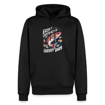 Poisson barbelé cerisier Poisson d'aquarium d'eau douce Aquariste - Sweat à capuche Premium bio Homme - noir - Devant - Nico (187cm)
