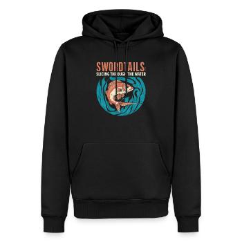 Swordtail Fish Freshwater Aquarium Fish Aquarist - Men’s Premium Organic Hoodie - black - Front - Nico (187cm)