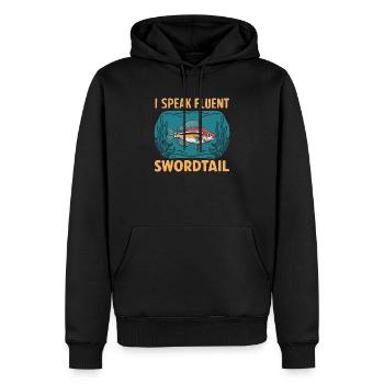 Poisson porte-épée Poisson d'aquarium d'eau douce Aquariste - Sweat à capuche Premium bio Homme - noir - Devant - Nico (187cm)