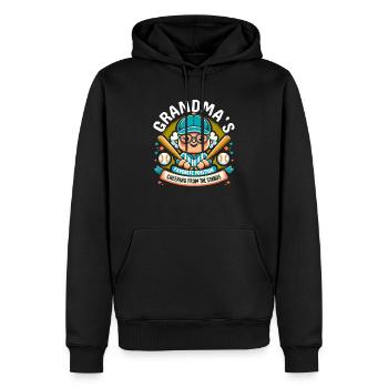 Journée des grands-parents de grand-mère de baseball - Sweat à capuche Premium bio Homme - noir - Devant - Nico (187cm)