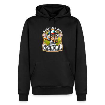 Baseball Oma Großmutter Großelterntag - Männer Premium Bio Hoodie - Schwarz - Vorne - Nico (187cm)