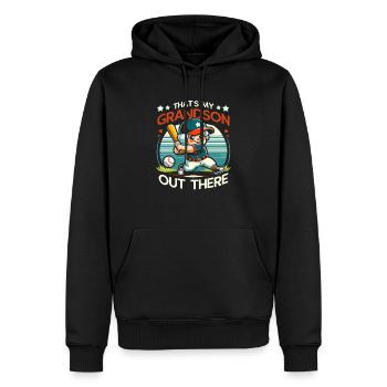 Journée des grands-parents de grand-mère de baseball - Sweat à capuche Premium bio Homme - noir - Devant - Nico (187cm)