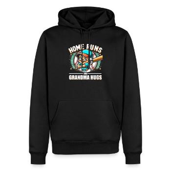 Baseball Grand-mère Grand-mère Journée des grands-parents - Sweat à capuche Premium bio Homme - noir - Devant - Nico (187cm)