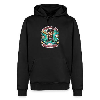 Baseball Oma Großmutter Großelterntag - Männer Premium Bio Hoodie - Schwarz - Vorne - Nico (187cm)