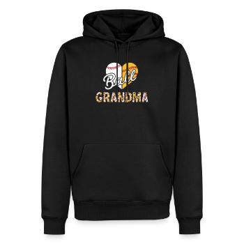 Journée des grands-parents de grand-mère de baseball - Sweat à capuche Premium bio Homme - noir - Devant - Nico (187cm)