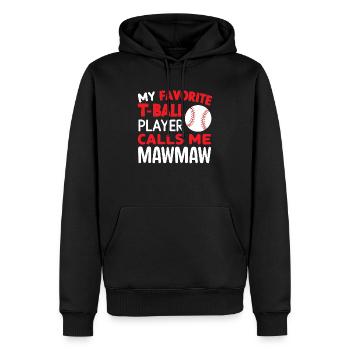 Baseball Grand-mère Grand-mère Journée des grands-parents - Sweat à capuche Premium bio Homme - noir - Devant - Nico (187cm)