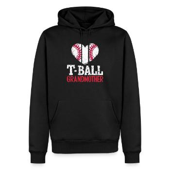 Journée des grands-parents de grand-mère de baseball - Sweat à capuche Premium bio Homme - noir - Devant - Nico (187cm)