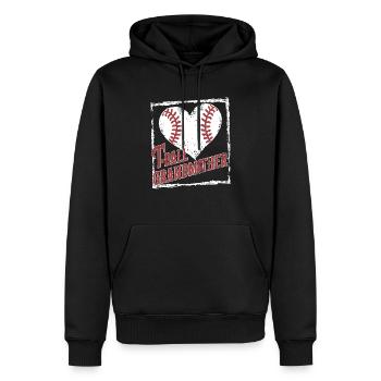 Journée des grands-parents de grand-mère de baseball - Sweat à capuche Premium bio Homme - noir - Devant - Nico (187cm)