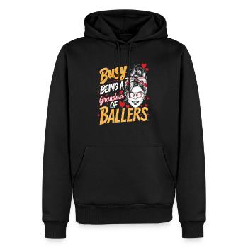 Baseball Oma Großmutter Großelterntag - Männer Premium Bio Hoodie - Schwarz - Vorne - Nico (187cm)