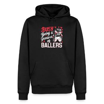 Baseball Oma Großmutter Großelterntag - Männer Premium Bio Hoodie - Schwarz - Vorne - Nico (187cm)