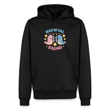 Narwhal Lover Unicorn Of The Sea Animal Narwhale - Men’s Premium Organic Hoodie - black - Front - Nico (187cm)