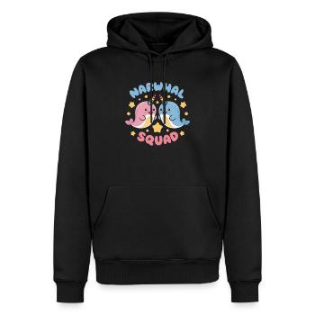 Narwhal Lover Unicorn Of The Sea Animal Narwhale - Men’s Premium Organic Hoodie - black - Front - Nico (187cm)