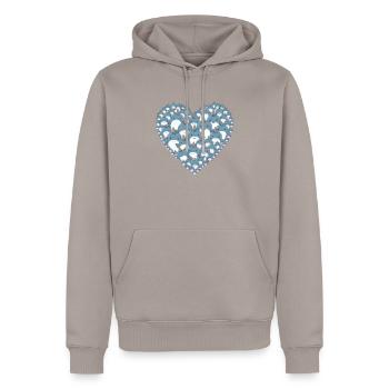 Amoureux du narval Licorne de l’animal marin Narval - Sweat à capuche Premium bio Homme - taupe - Devant - Nico (187cm)